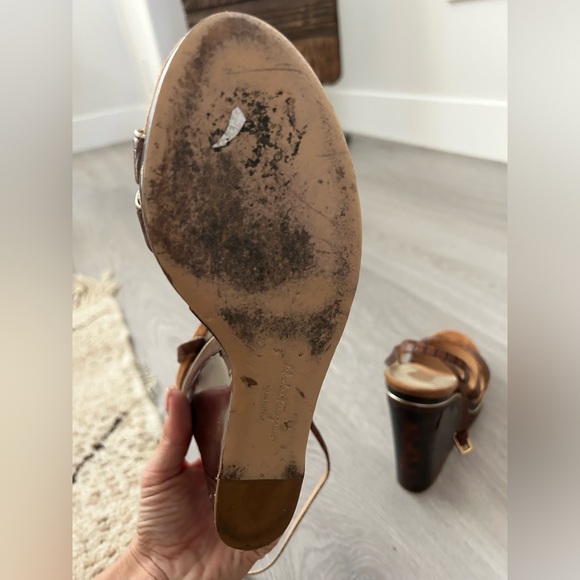 Ferragamo Salvator Blair Tortoise Wedges - Picture 6 of 7